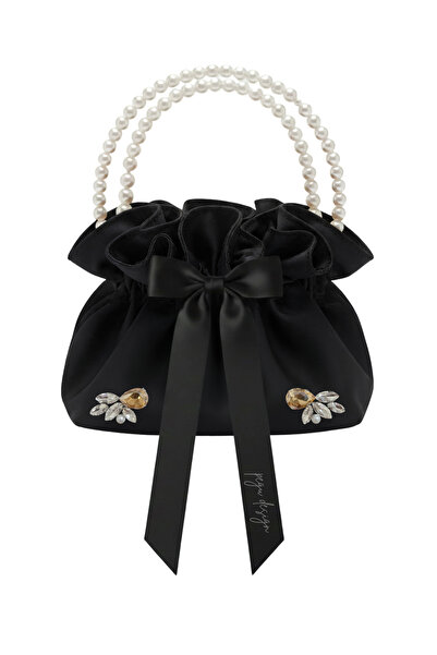 pegu baby collection ΜΑΥΡΗ ΒΑΜΒΑΚΙΝΗ ΣΑΤΕΝ ΤΣΑΝΤΑ, ΔΙΠΛΗΣ ΣΕΙΡΑΣ ΜΕ ΔΙΑΚΟΣΜΗΣ...