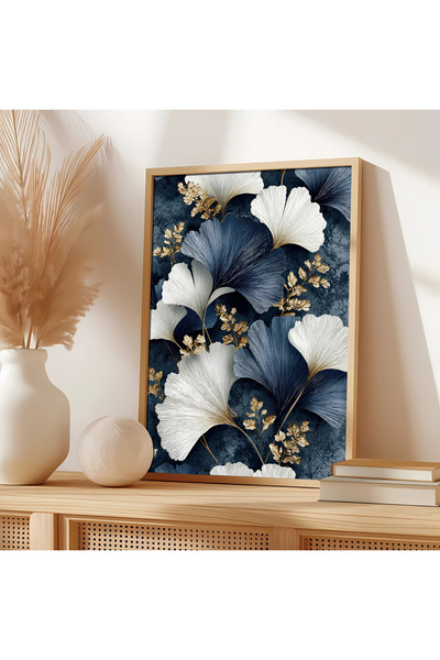 alphobitasarım Estetica atemporală a frunzelor de ginkgo - Pictură decorativă...