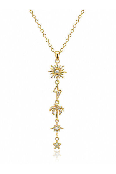 Angelovia Gold Y Steel Necklace