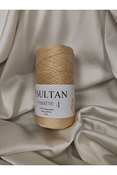 Sultan Dark Cream Macrame 4 Hand Knitting Yarn (1 Piece) - Color: 028