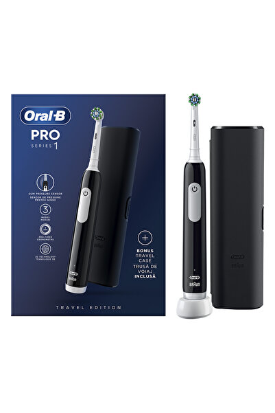 Oral-B PRO 1 Μαύρη Ηλεκτρική Οδοντόβουρτσα με Θήκη Ταξιδίου