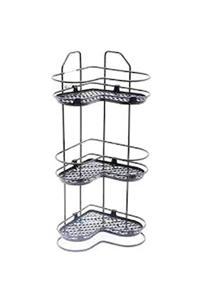 Generic Brand Elegant 3-Tier Corner Shelf Black and White