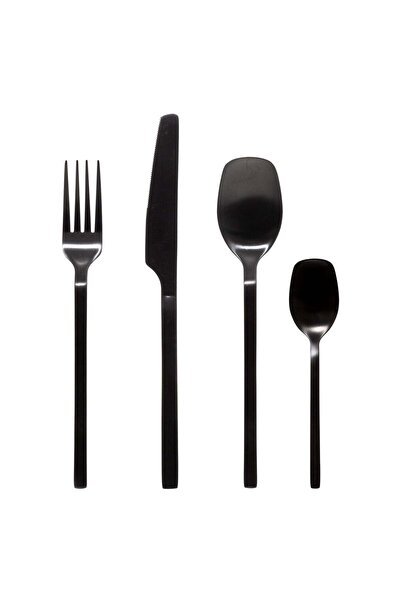 Secret de Gourmet Set de masă 24 piese "Modern Wood" - Negru