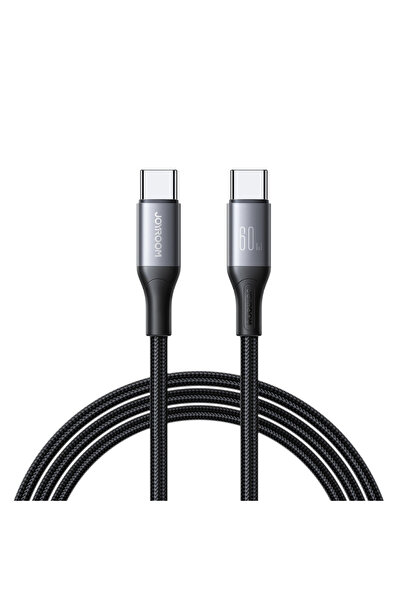 Joyroom Cablu USB-C la USB-C de 60W, 2M, pentru telefoane și laptopuri, cu fu...