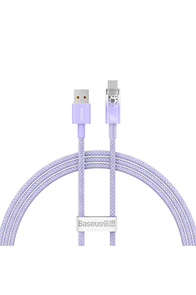 Baseus Cablu USB-A 100W Pentru Telefoane 1M Cu Senzor Inteligent