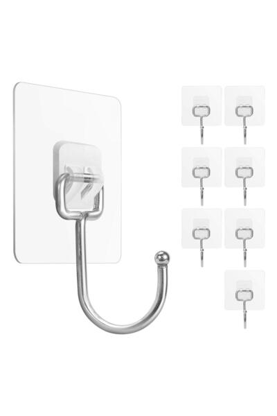 STARSTAR Large Adhesive Hooks 22lb Max Waterproof Rustproof Wall Hooks Heavy-...