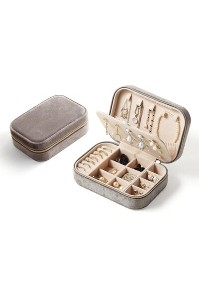 STARSTAR Plush Velvet Travel Jewelry Box, Portable Storage and Display Case f...