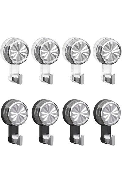 STARSTAR 8 super strong suction cup hooks, no drilling required, reusable, wi...