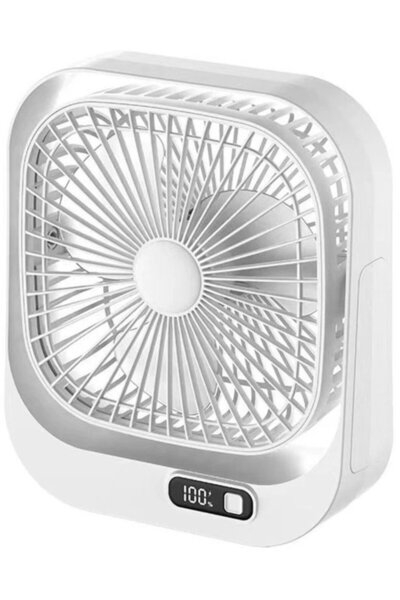 Morvena Picks Ventilator de aer silențios, reîncărcabil prin USB, cu afișaj L...