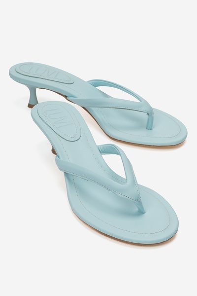 LuviShoes شبشب نسائي بكعب من NOREL باللون الأزرق الفاتح