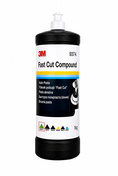 3M 9374 Fast Cut Compound Kalın Pasta 1 Kg Profesyonel Çizik Giderici Polisaj...
