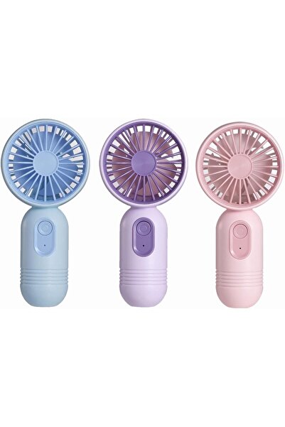 STARSTAR 3-Pack USB Rechargeable 3-Speed Cute Mini Handheld Personal Fans