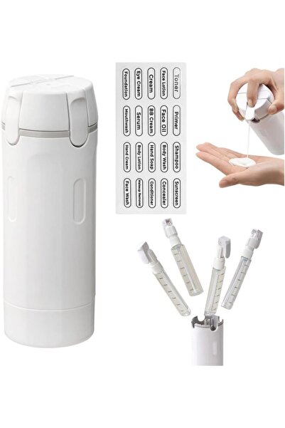 STARSTAR 4-in-1 travel shampoo & conditioner dispenser, leak-proof & refillab...