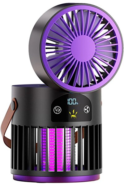 Morvena Picks Mini ventilator de birou reîncărcabil - 5 viteze ale vântului -...
