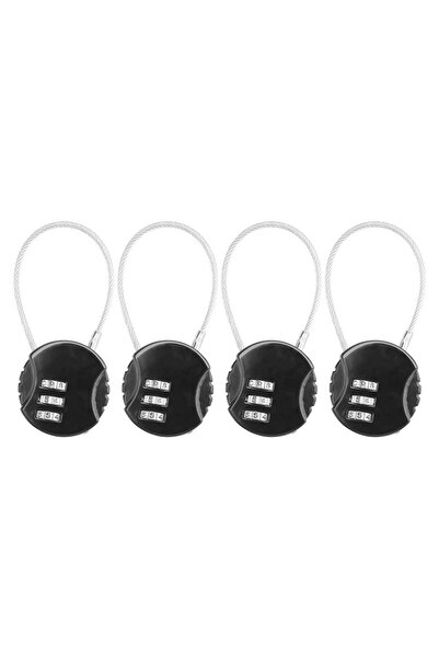 STARSTAR 4-piece combination lock set, 3-digit combination, outdoor waterproo...