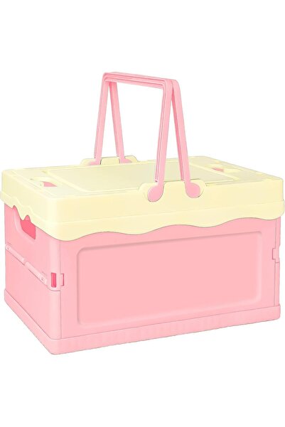 Morvena Picks Cutie de depozitare din plastic pastel Capac Drăguț Pliabil șip...