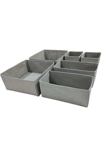 Balkan Room 6'lı Gri Çekmece İçi Düzenleyici Organizer Set - Çok Amaçlı Dolap...