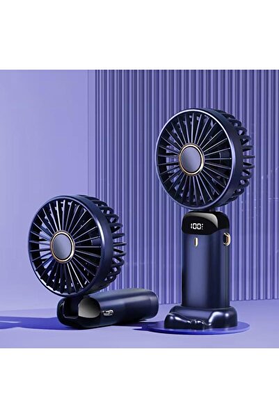 Morvena Picks Suport de încărcare pentru mini ventilator pliabil cu afișaj di...