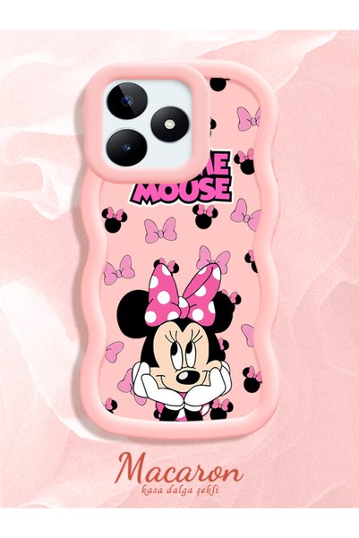 CHICASELUX Realme Note 50 Compatible Wavy Frame Mouse Cartoon Patterned Quali...