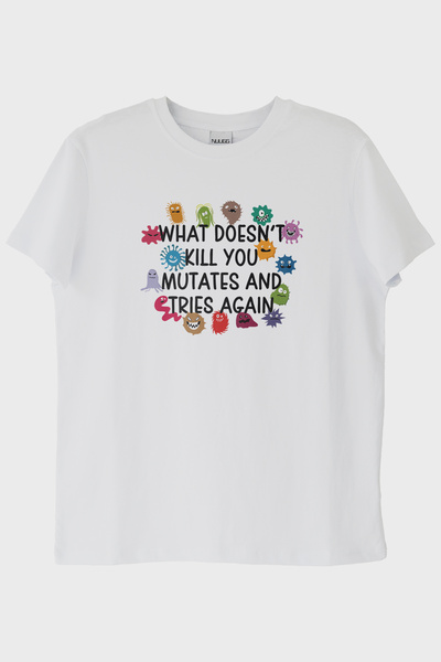 lofux What Doesn'T Kill You Mutates Printed Humorous T-Shirt