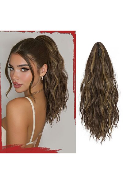 Dotail Extensii de păr, cu clips, păr creț, 41 cm, fibră sintetică, șuvițe bl...