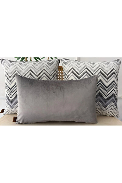Elanora Home Decorative cushion covers, high-quality woven fabric, set of 3
