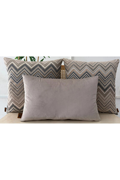 Elanora Home Decorative cushion covers, high-quality woven fabric, set of 3