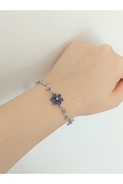 bijoux uniques Zircon Stone Waterway Leaf Flower Ivy Steel Bracelet