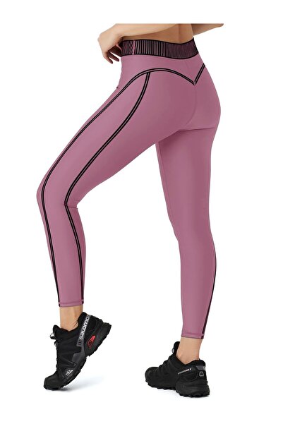 OEM Women’s Pink High Waist Sports Leggings, Opaque, Shaping, Breathable, Size L