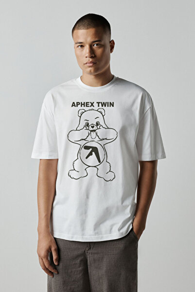Tee&more. Unisex Oversize Aphex Twin Printed Premium T-Shirt