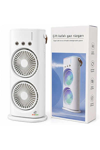 ARWOAN Taşınabilir Çift Kafalı USB Fan Güçlü Üflemeli Masaüstü Soğutucu