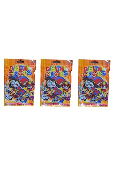 OEM Set de 3 plicuri surpriză cu figurină Digital Circus și felicitări, 10 cm...