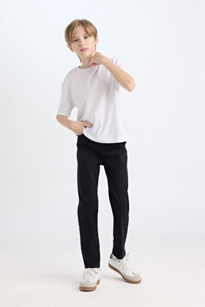 DeFacto Straight Leg Jeans for Boys - Black