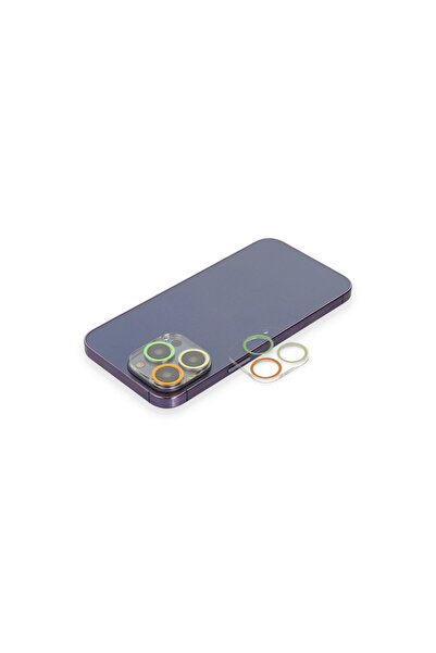 ArkhenX iPhone 13 Pro Colorful Camera Lens Protection Glass - Yellow-Orange