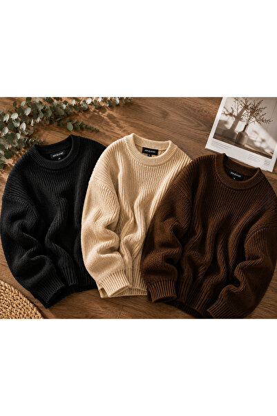 Beybun boutique Γυναικείο πλεκτό πουλόβερ Premium με λαιμόκοψη ποδηλάτου, μαλ...