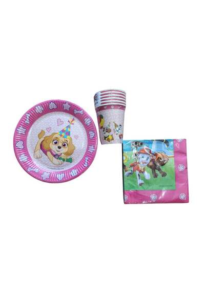 PAW PATROL Set petrecere Paw Patrol, 32 piese, roz