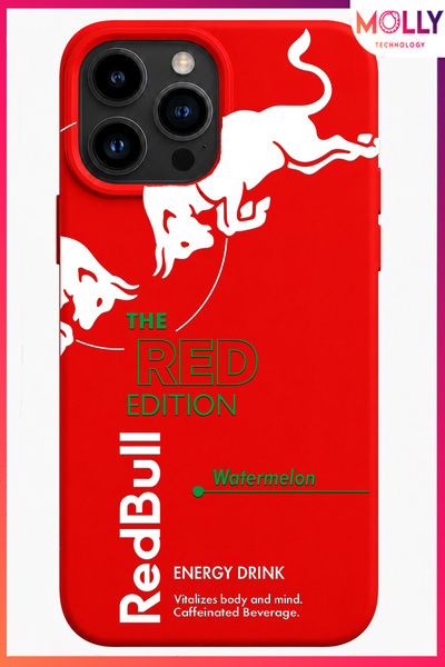 Molly iPhone 14 PRO MAX İçin Kırmızı The Red Edition Desenli İçi Kadife Silik...