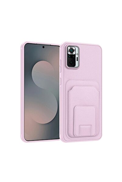 Zebana Xiaomi Redmi Note 10 Pro Uyumlu Kılıf FlexStand Kartlıklı Silikon Kılı...