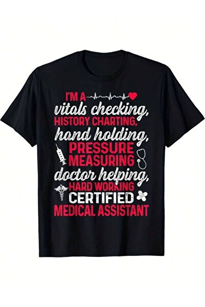 k222 Men's Certified Assistant T-Shirt Medical Chart Design With CMA/MA Symbo...