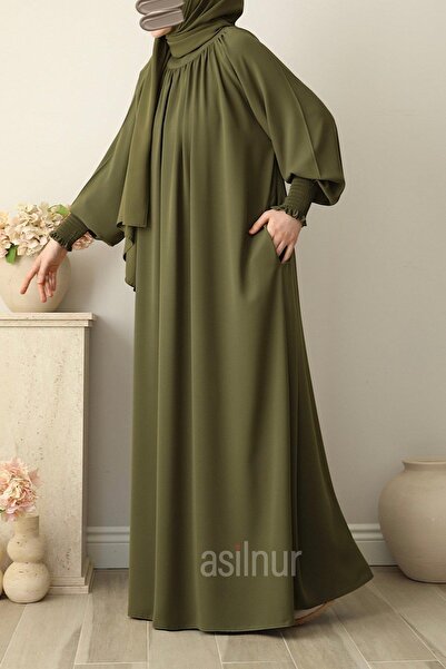 ASİLNUR Eflin Dress Oil Green