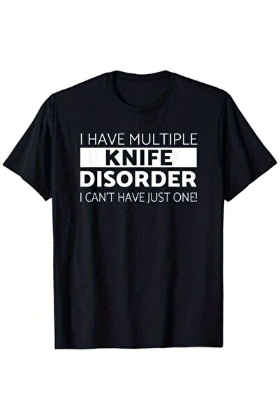 LİNA06 تي شيرت بطبعة "I Have Multiple Disorder Funny EDC Gag T-Shirt Knife Co...