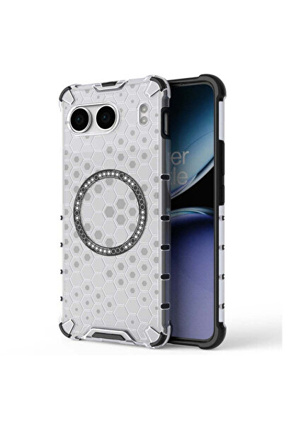 Techsuit Калъф за OnePlus Nord 4, HoneyComb Shield MagSafe, бял - бял