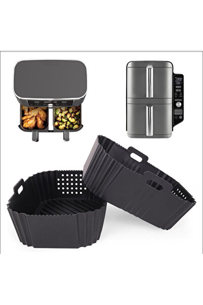 STARSTAR Silicone air fryer molds for Ninja SL400EU dual-zone 9.5L XL, 4-piec...