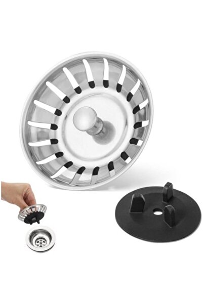 STARSTAR 2-in-1 80mm Sink Drain Basket & Plug, Compatible with IKEA Atlant & ...