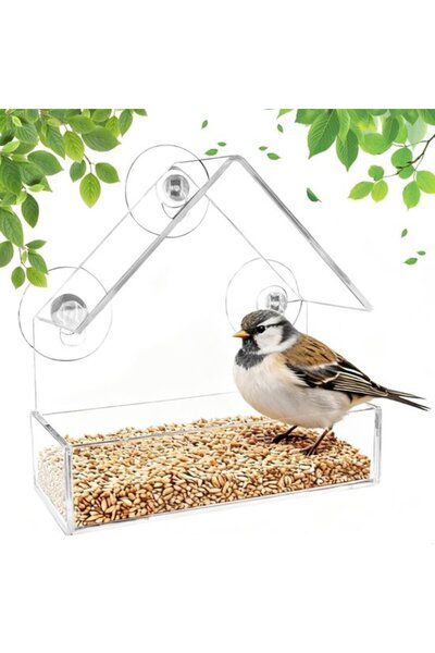 STARSTAR Window bird feeder - Bird house - With suction cup - Large transpare...