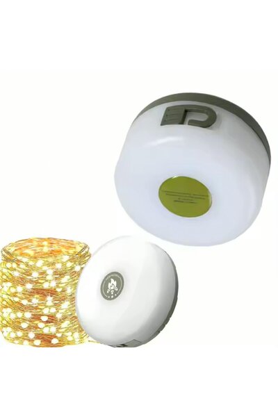 STARSTAR Camping string lights - 8-meter extendable - waterproof - rechargeable