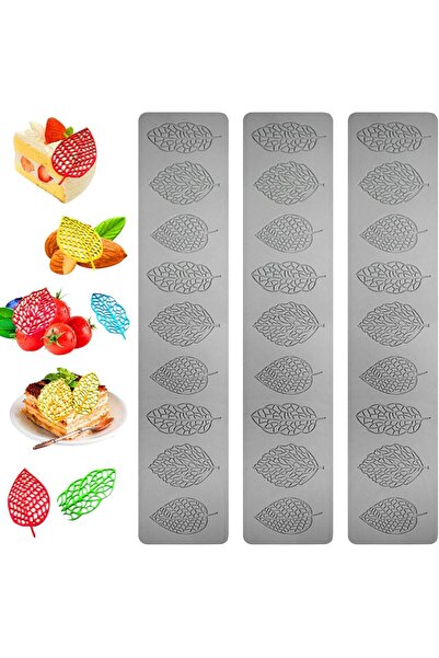 STARSTAR Three-piece silicone leaf mold set, suitable for baking soaps, candy...