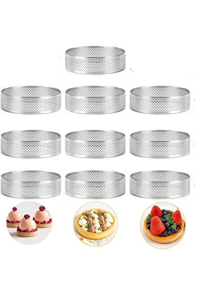 STARSTAR Round cake rings - kitchen baking molds - 10 pieces - stainless stee...