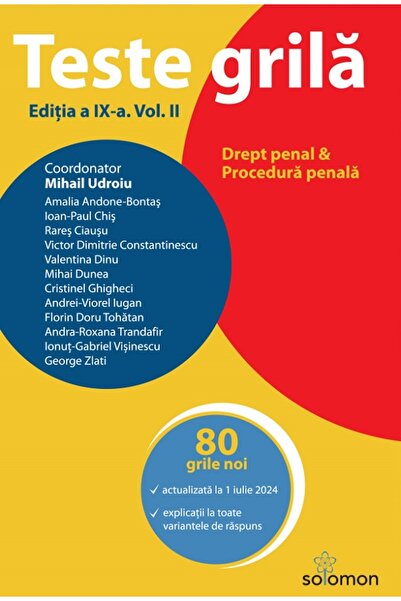 Solomon Teste grila Vol.2 Ed.9 - Mihail Udroiu