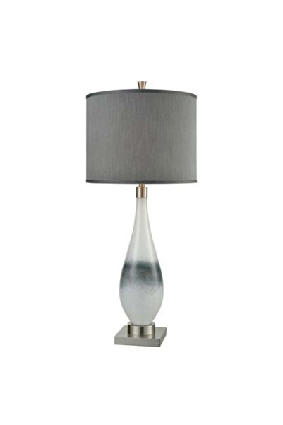 Siera Glass Table Lamp with Tapered Design and White Veins E 27 D 3516